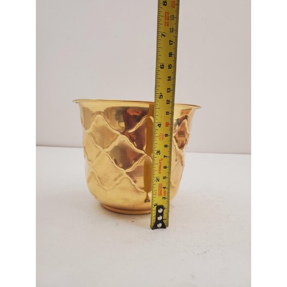 Vintage 1980s brass Planter, Plant Holder, Succulent Pot, brass Plant Pot, brass - Picture 9 of 10